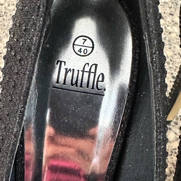 Sparkle black high heels black size 7 truffle used occasion wedding occasion - Picture 12 of 16